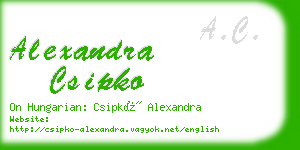 alexandra csipko business card